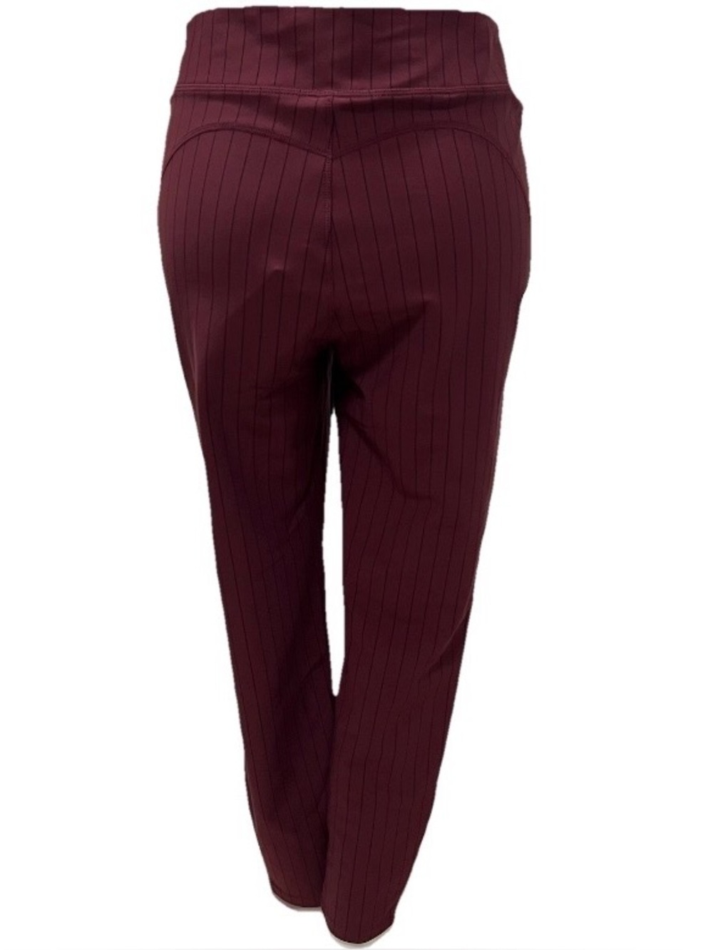 Halara Flex™ High-Waisted Front Pocket Stripe 7/8 Leggings in a Burgundy M - Picture 4 of 5